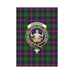 Urquhart Modern Tartan Crest Garden Flag