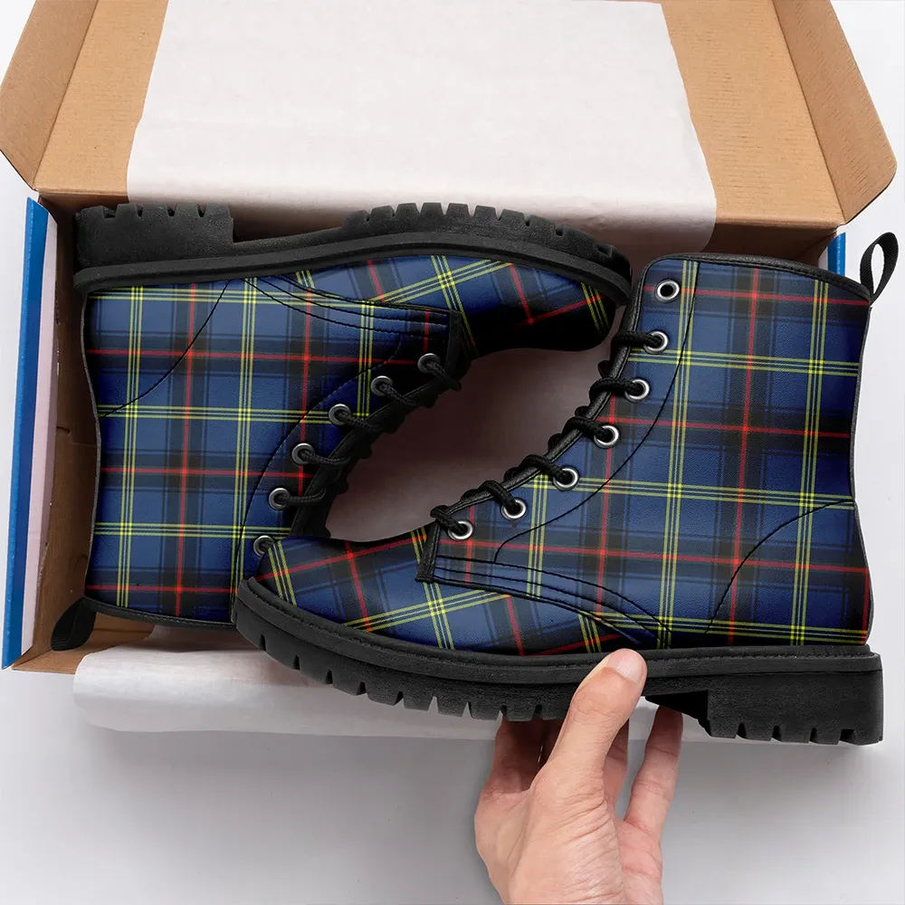 Grewar Tartan Leather Boots