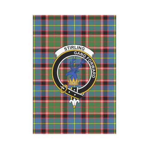 Stirling (Of Cadder-Present Chief) Tartan Crest Garden Flag