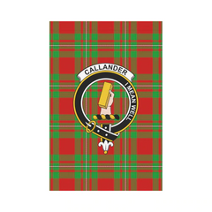 Callander Modern Tartan Crest Garden Flag