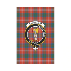 Chisholm Ancient Tartan Crest Garden Flag