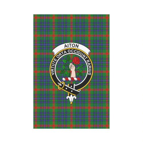 Aiton Tartan Crest Garden Flag