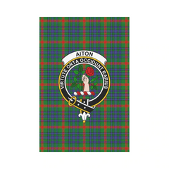 Aiton Tartan Crest Garden Flag