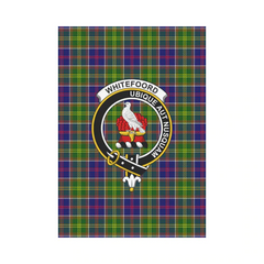 Whitefoord Modern Modern Tartan Crest Garden Flag