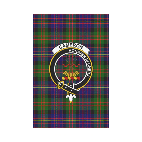 Cameron Tartan Crest Garden Flag