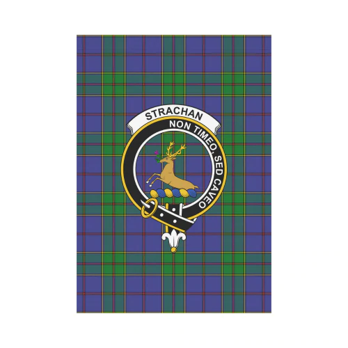 Strachan Tartan Crest Garden Flag