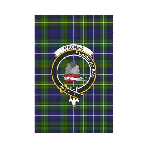 MacNeil Of Barra Tartan Crest Garden Flag