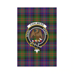 Chalmers Modern Tartan Crest Garden Flag