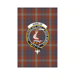 Ainslie Tartan Crest Garden Flag