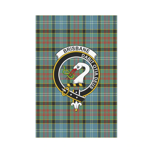 Brisbane Modern Tartan Crest Garden Flag