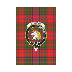 Stewart Of Appin Tartan Crest Garden Flag