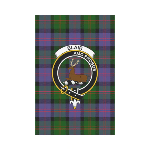 Blair Modern Tartan Crest Garden Flag