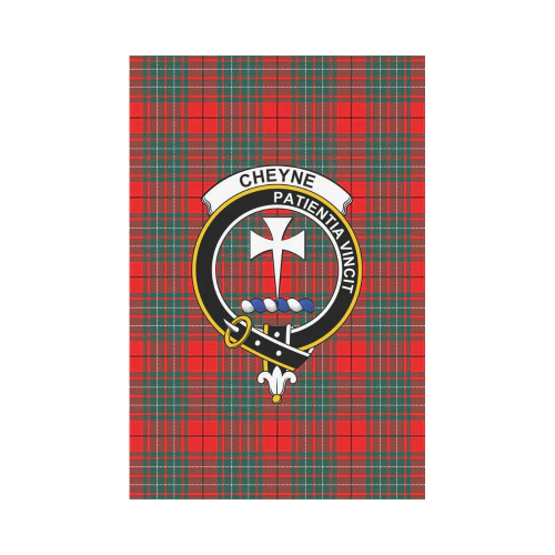 Cheyne Tartan Crest Garden Flag