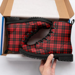 Ettrick District Tartan Leather Boots