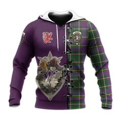 Taylor Tartan Hoodie - Lion Rampant And Celtic Thistle Style