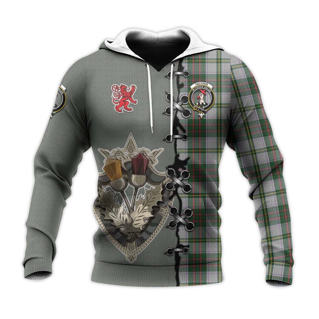 Taylor Dress Tartan Hoodie - Lion Rampant And Celtic Thistle Style