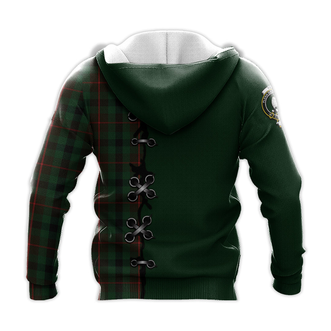 Tennant Tartan Hoodie - Lion Rampant And Celtic Thistle Style