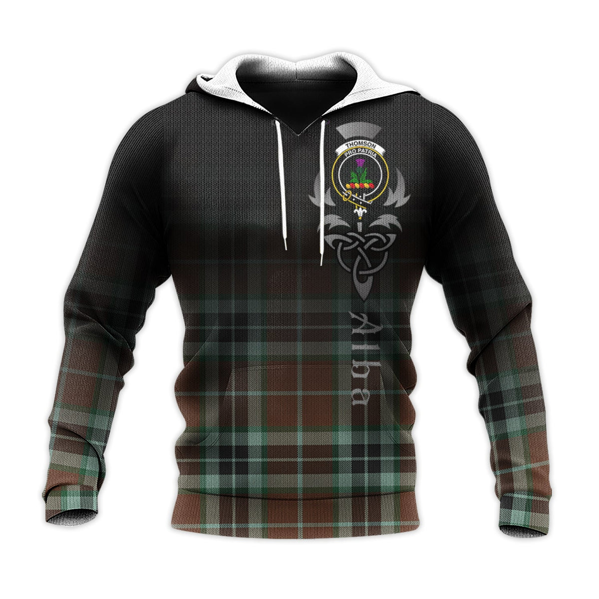 Thomson Hunting Modern Tartan Hoodie - Alba Celtic Style