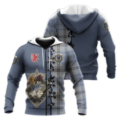 Tweedie Tartan Hoodie - Lion Rampant And Celtic Thistle Style