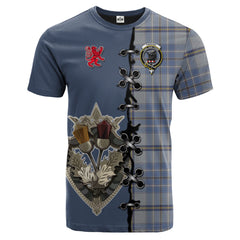 Tweedie Tartan T-shirt - Lion Rampant And Celtic Thistle Style