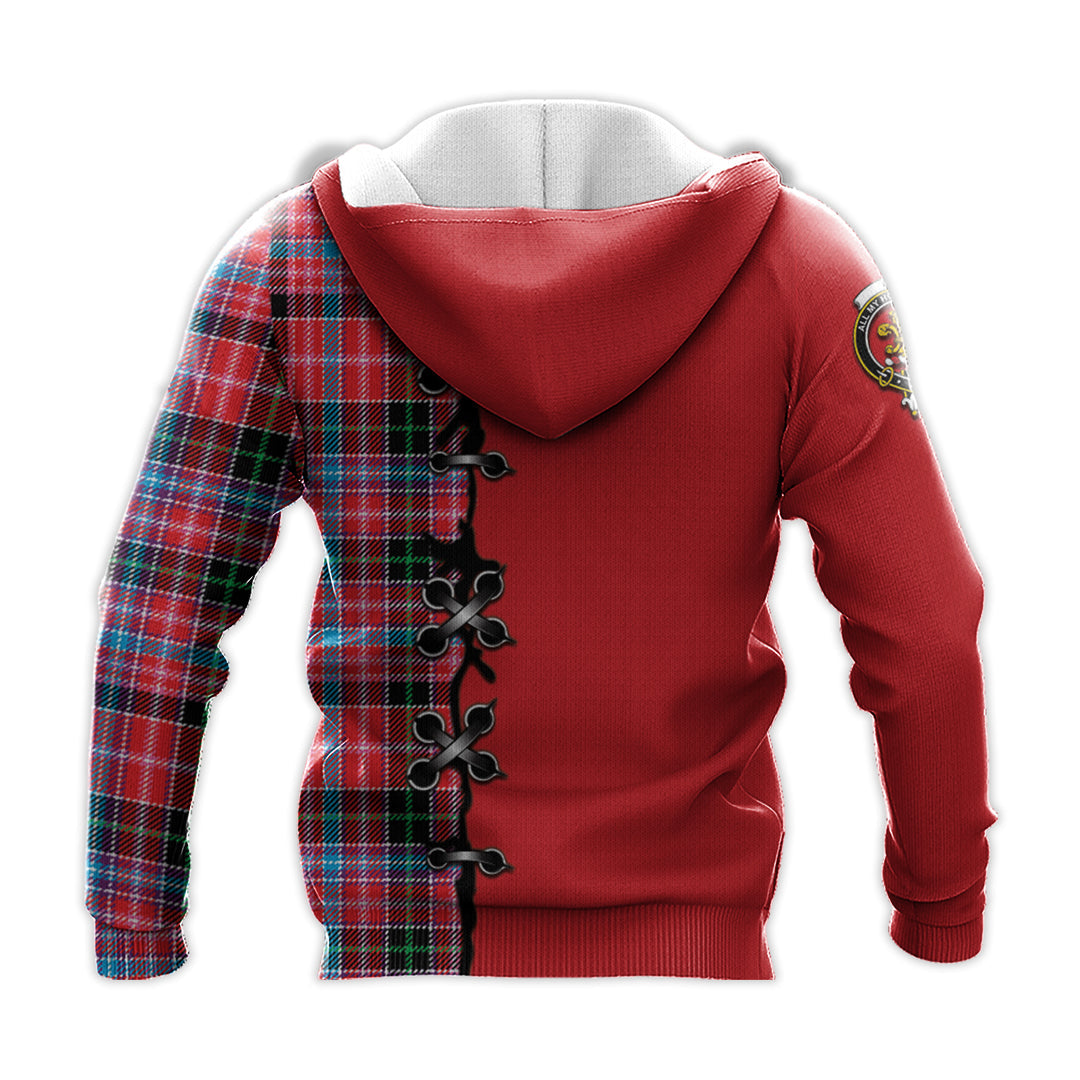 Udny Tartan Hoodie - Lion Rampant And Celtic Thistle Style