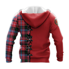 Udny Tartan Hoodie - Lion Rampant And Celtic Thistle Style