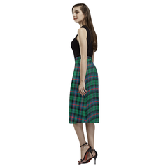 Urquhart Broad Red Ancient Tartan Aoede Crepe Skirt