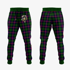 Urquhart Modern Tartan Crest Jogger Sweatpants