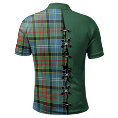 Walkinshaw Tartan Polo Shirt - Lion Rampant And Celtic Thistle Style