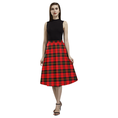 Wallace Hunting – Red Tartan Aoede Crepe Skirt