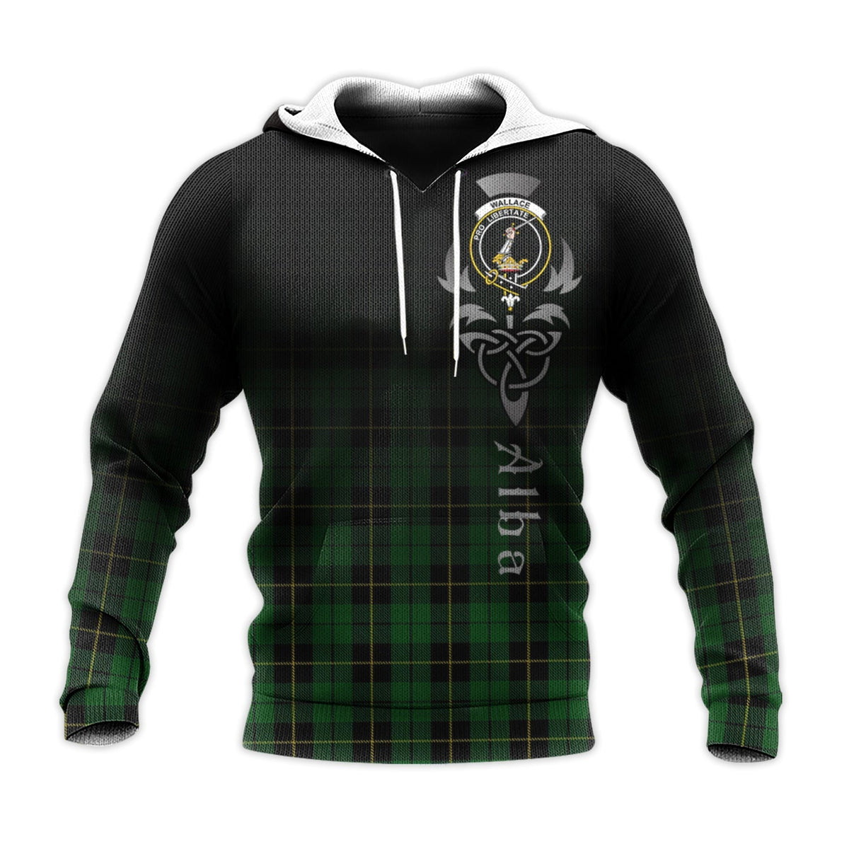 Wallace Hunting Tartan Hoodie - Alba Celtic Style