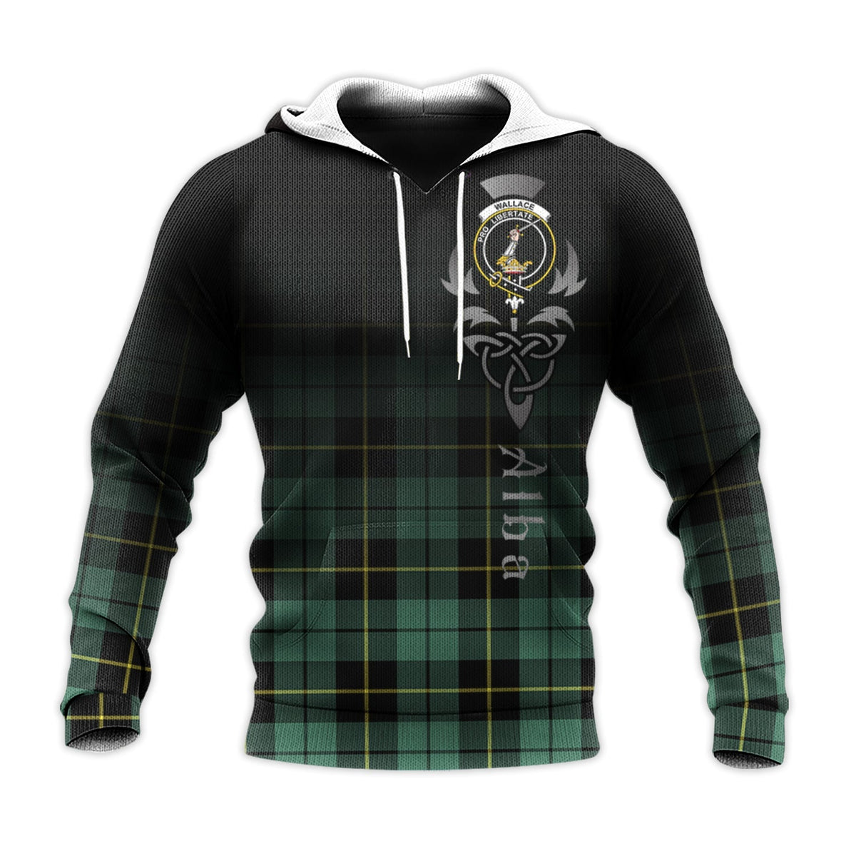 Wallace Hunting Ancient Tartan Hoodie - Alba Celtic Style