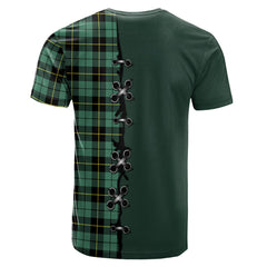 Wallace Hunting Ancient Tartan T-shirt - Lion Rampant And Celtic Thistle Style