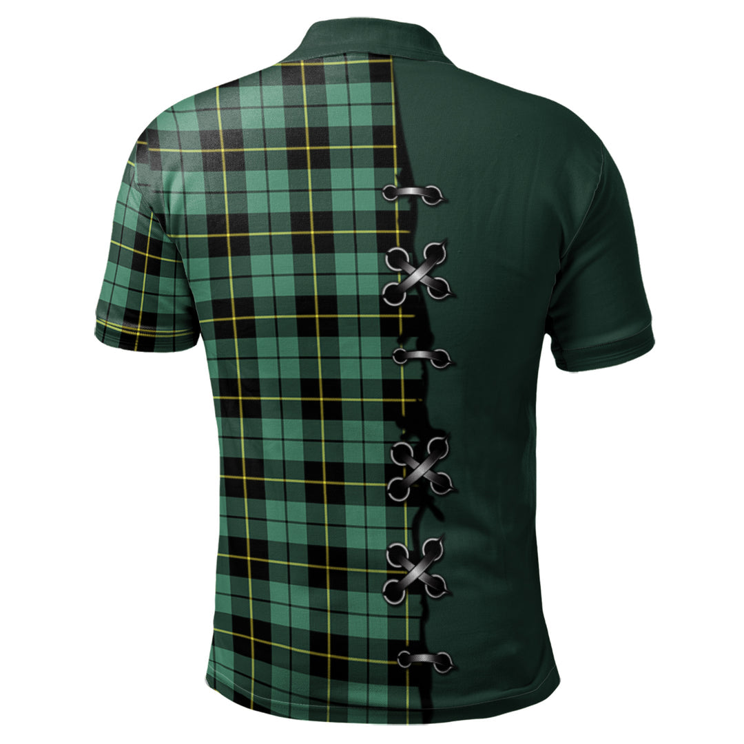 Wallace Hunting Ancient Tartan Polo Shirt - Lion Rampant And Celtic Thistle Style