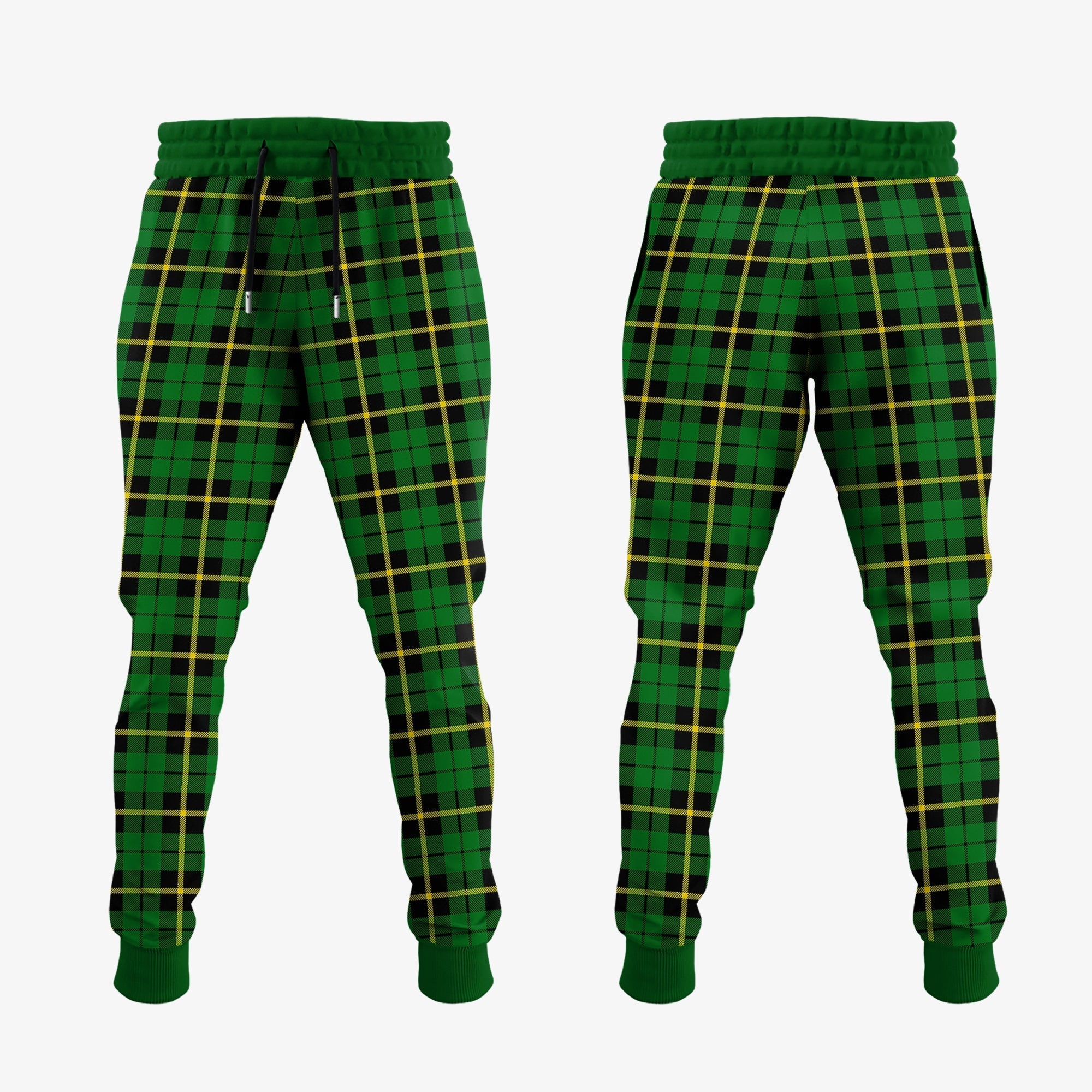 Wallace Hunting Green Tartan Crest Jogger Sweatpants