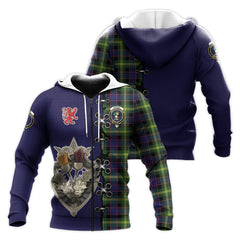 Watson Modern Tartan Hoodie - Lion Rampant And Celtic Thistle Style