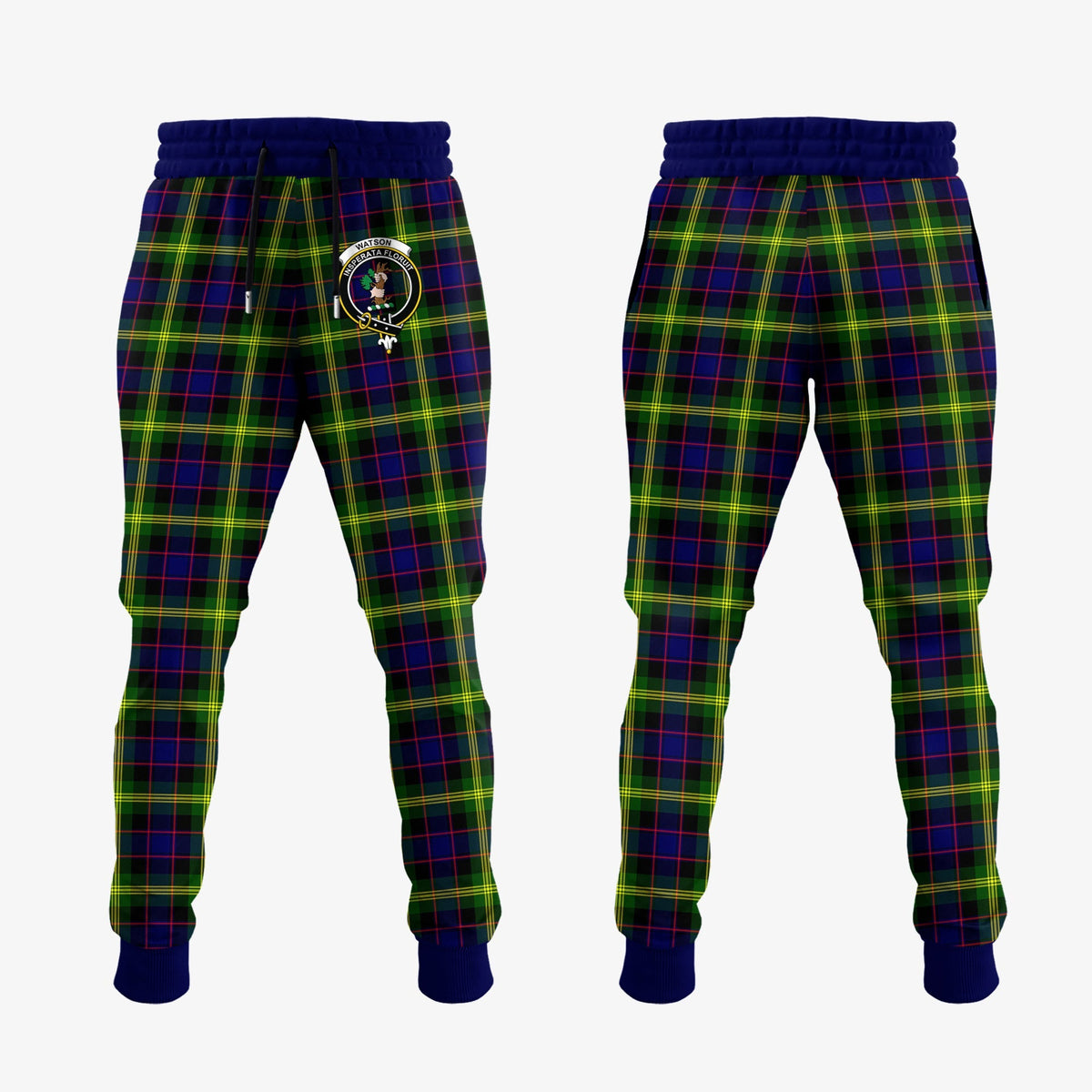 Watson Modern Tartan Crest Jogger Sweatpants