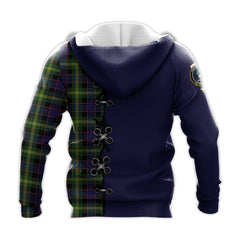 Watson Modern Tartan Hoodie - Lion Rampant And Celtic Thistle Style