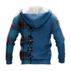 Wedderburn Tartan Hoodie - Lion Rampant And Celtic Thistle Style