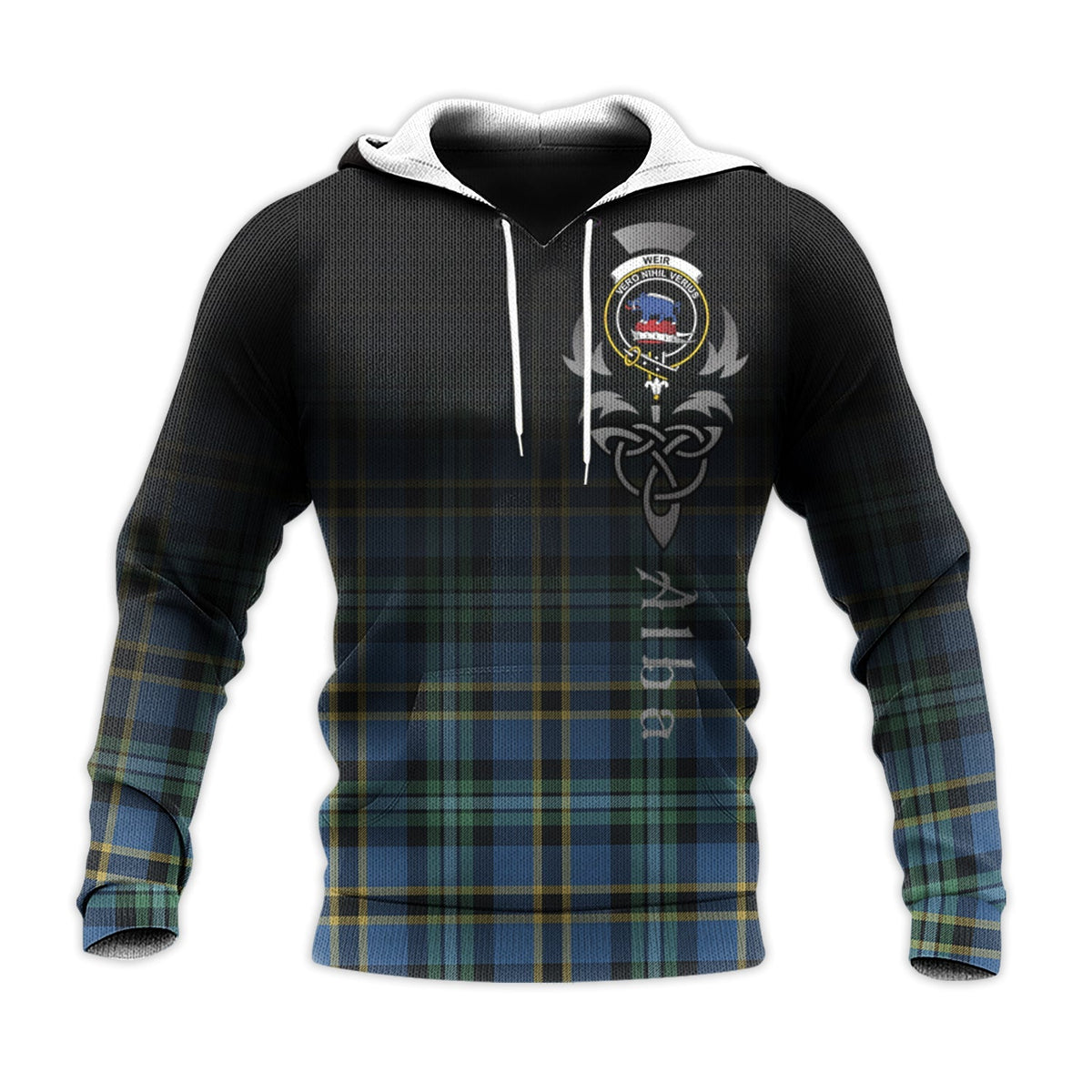 Weir Ancient Tartan Hoodie - Alba Celtic Style