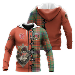 Wilson Ancient Tartan Hoodie - Lion Rampant And Celtic Thistle Style