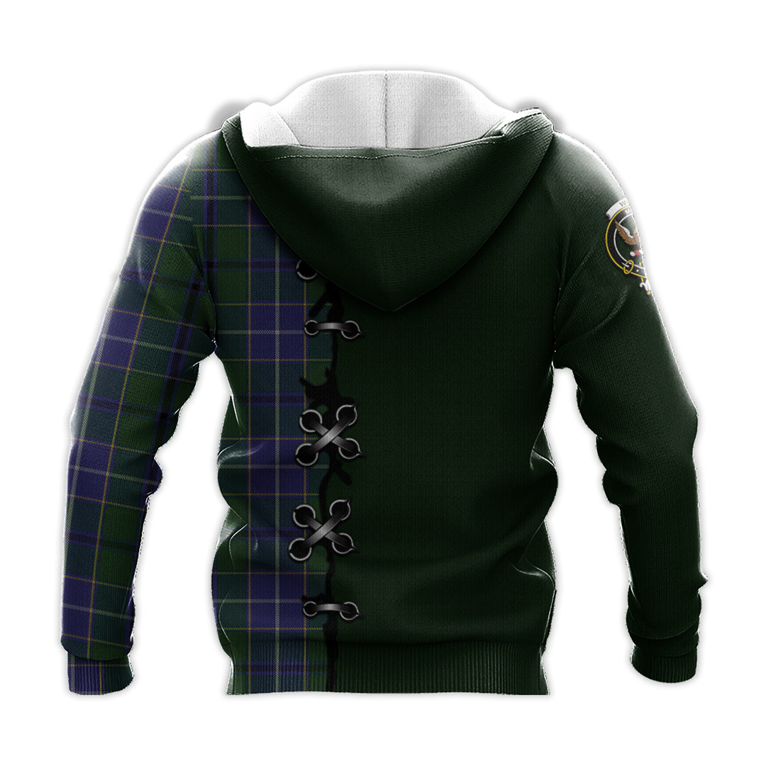 Wishart Hunting Tartan Hoodie - Lion Rampant And Celtic Thistle Style