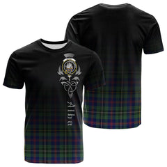 Wood Modern Tartan Crest T-shirt - Alba Celtic Style